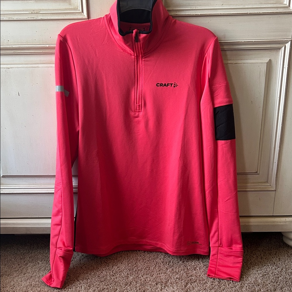 Craft Fuchsia Half-Zip Pullover with Black Accents